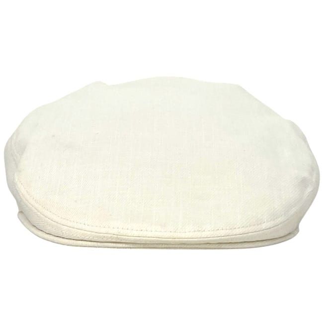 Hermes Newsboy Cap Hat 57 Cotton Linen White — view 3