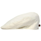 Hermes Newsboy Cap Hat 57 Cotton Linen White — view 4