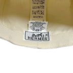 Hermes Newsboy Cap Hat 57 Cotton Linen White — view 7