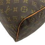 Louis Vuitton Mini Boston Bag Speedy 35 Monogram Canvas Vachetta Leather Brown — view 5