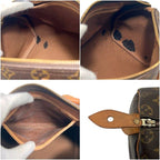 Louis Vuitton Mini Boston Bag Speedy 25 Monogram Canvas Vachetta Leather Brown — view 3