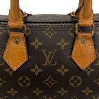 Louis Vuitton Mini Boston Bag Speedy 25 Monogram Canvas Vachetta Leather Brown — view 7