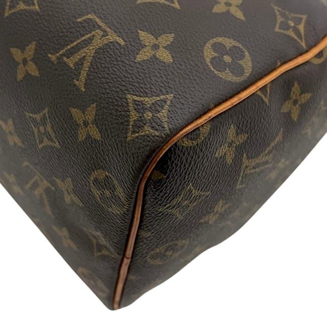 Louis Vuitton Mini Boston Bag Speedy 25 Monogram Canvas Vachetta Leather Brown — view 8