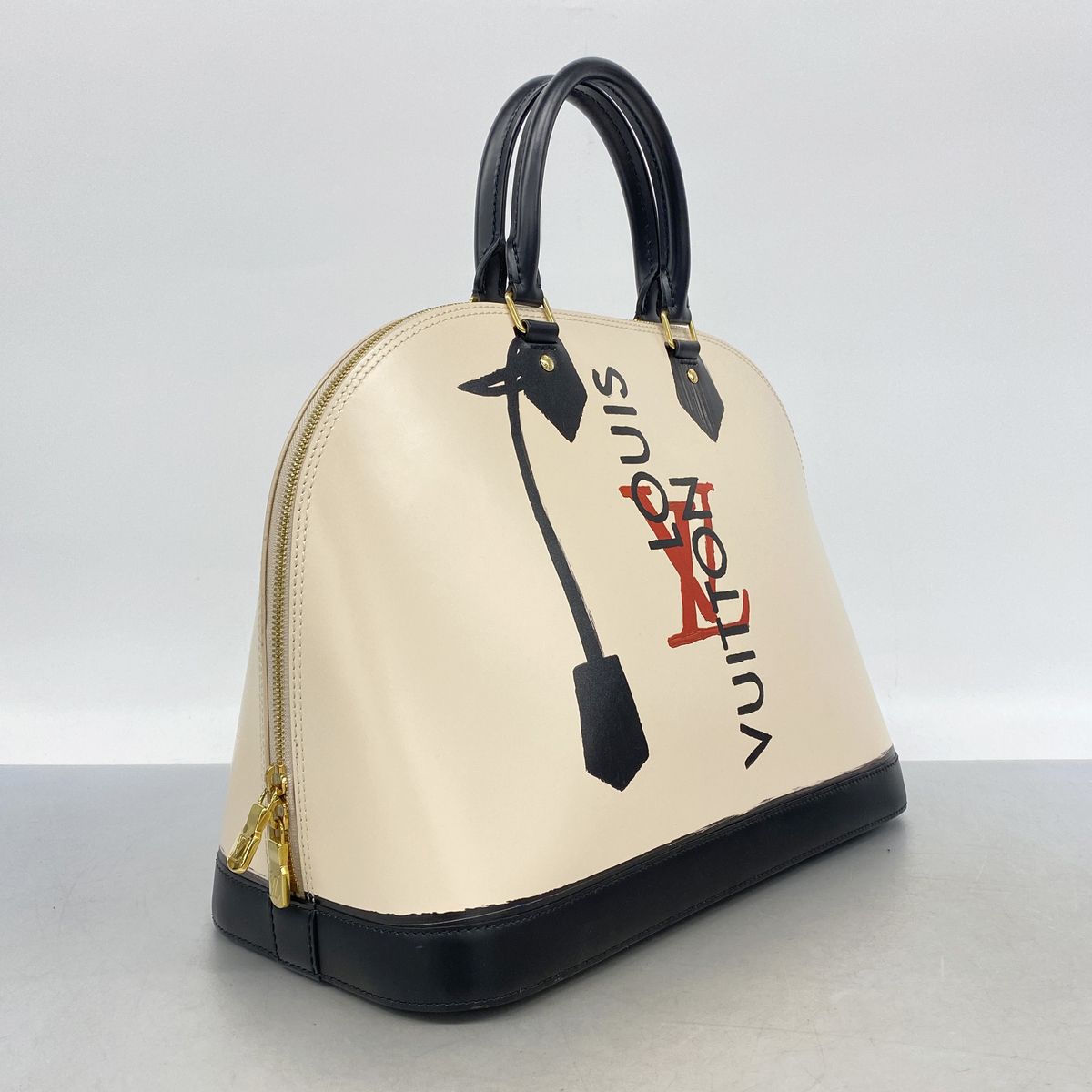 Louis Vuitton Handbag Trompe L'oeil Alma GM Black Beige — view 2