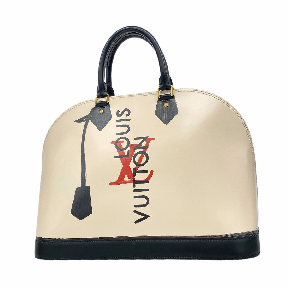 Louis Vuitton Handbag Trompe L'oeil Alma GM Black Beige