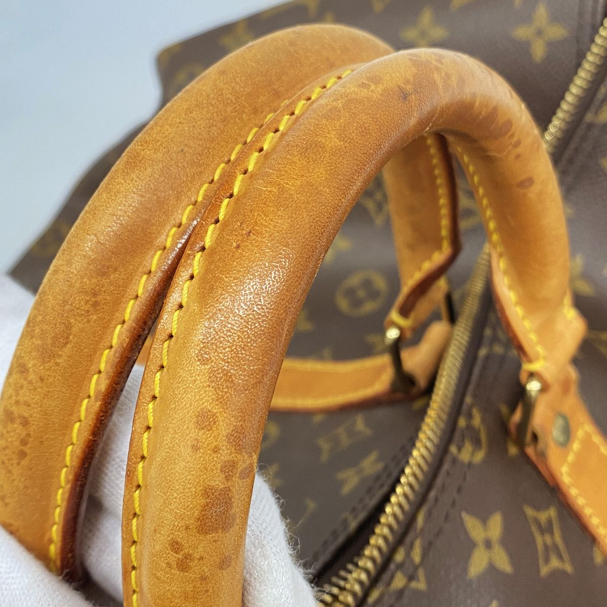 Louis Vuitton Boston Bag Monogram Keepall 55 Brown — view 7