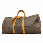 Louis Vuitton Boston Bag Monogram Keepall 55 Brown