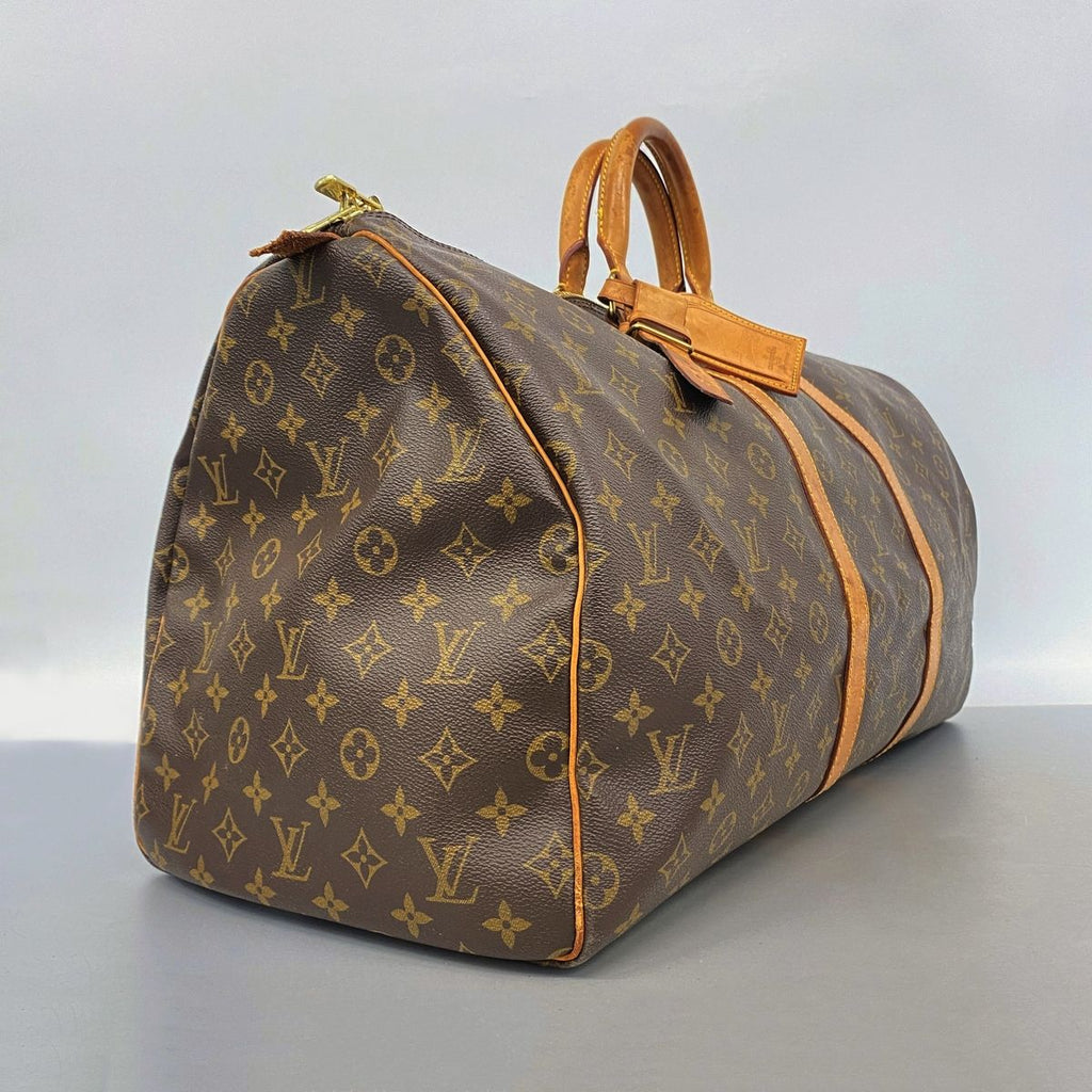 Louis Vuitton Boston Bag Monogram Keepall 55 Brown — view 2