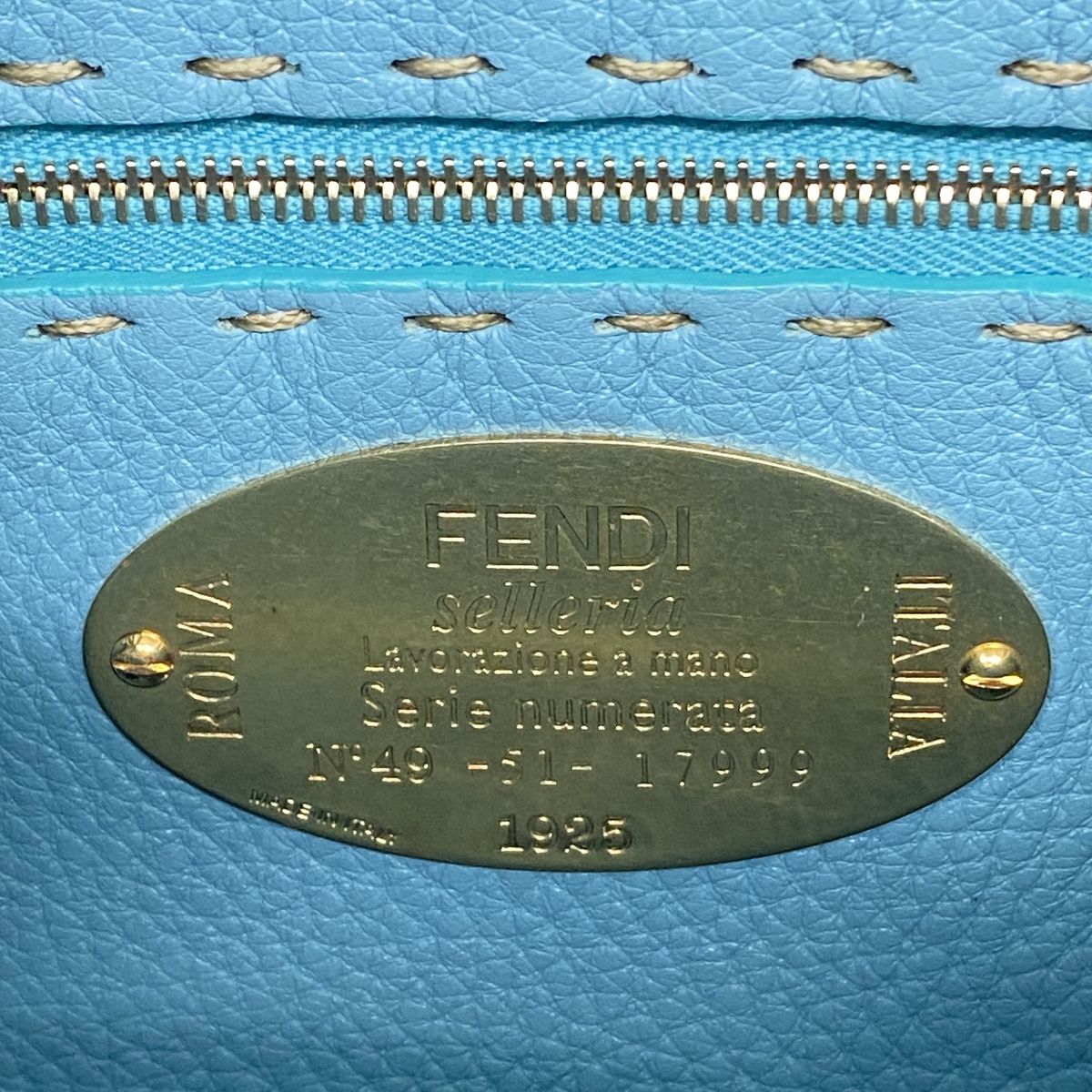 Fendi Handbag Selleria Peekaboo Essential Leather Beige Gold 2-Way Bag — view 5