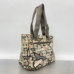 Chanel Tote Bag Camellia Canvas Gray Multicolor Silver — view 2