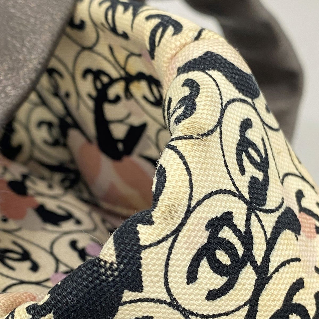 Chanel Tote Bag Camellia Canvas Gray Multicolor Silver — view 7