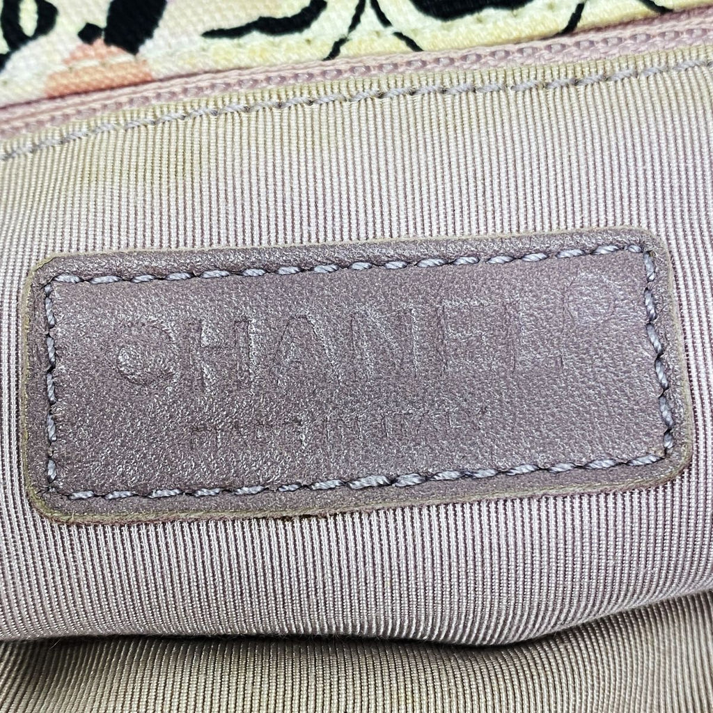 Chanel Tote Bag Camellia Canvas Gray Multicolor Silver — view 5