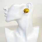 Chanel Earrings Vintage CC Logo Round Circle Gold Plated — view 5