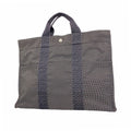 Hermes Tote Bag Herline MM Nylon Gray Silver