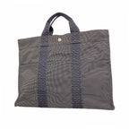 Hermes Tote Bag Herline MM Nylon Gray Silver