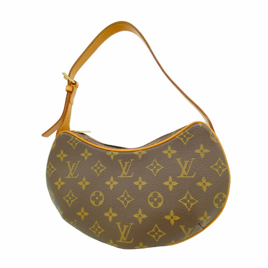 Louis Vuitton Shoulder Bag Monogram Pochette Croissant Brown