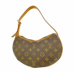 Louis Vuitton Shoulder Bag Monogram Pochette Croissant Brown