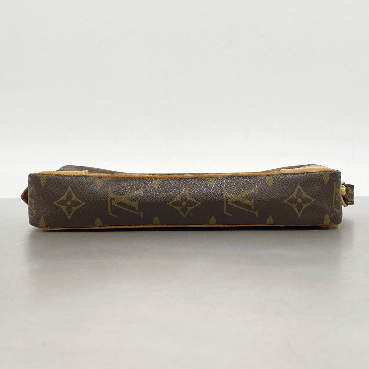 Louis Vuitton Clutch Monogram Marly Dragonne PM Brown — view 3