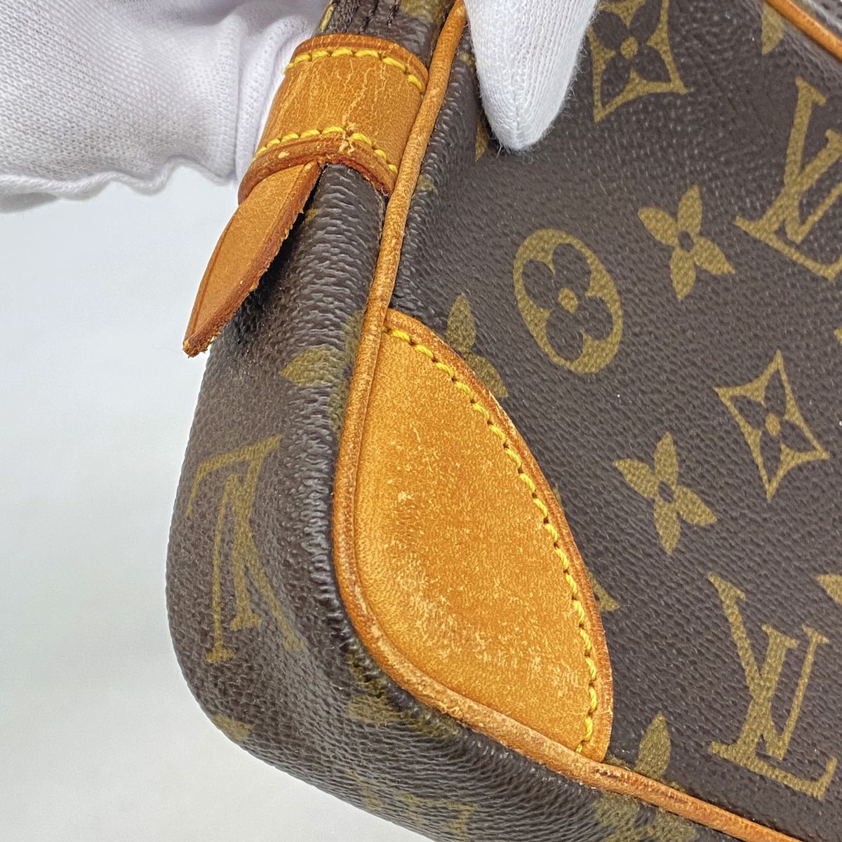 Louis Vuitton Clutch Monogram Marly Dragonne PM Brown — view 6