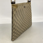Gucci Shoulder Bag GG Supreme Brown Champagne Gold — view 2