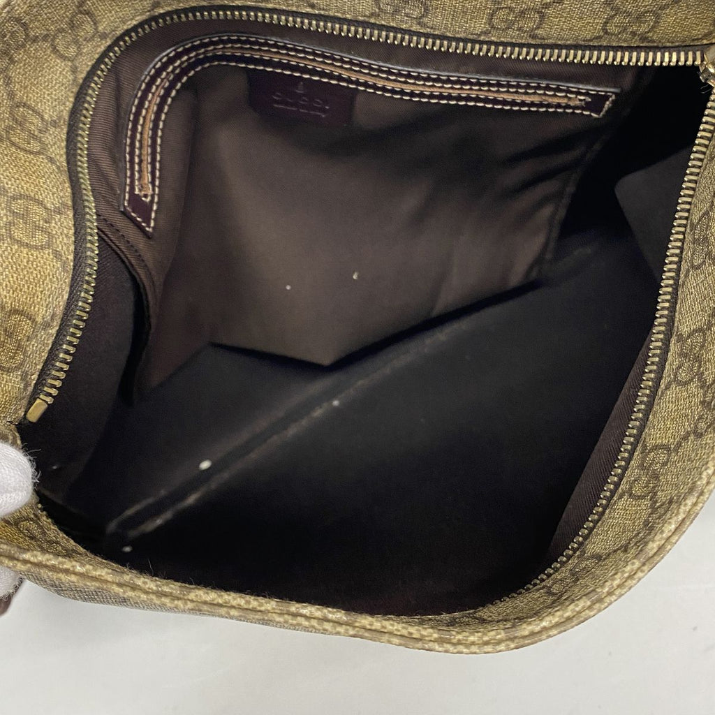 Gucci Shoulder Bag GG Supreme Brown Champagne Gold — view 4