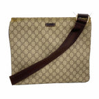 Gucci Shoulder Bag GG Supreme Brown Champagne Gold