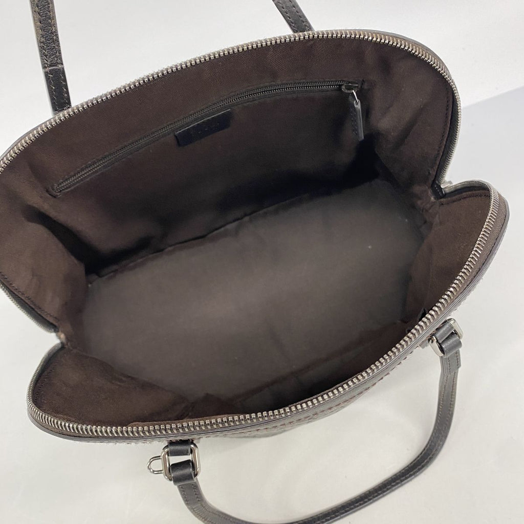 Gucci Handbag Guccissima Leather Dark Brown Silver 2-Way Bag — view 4