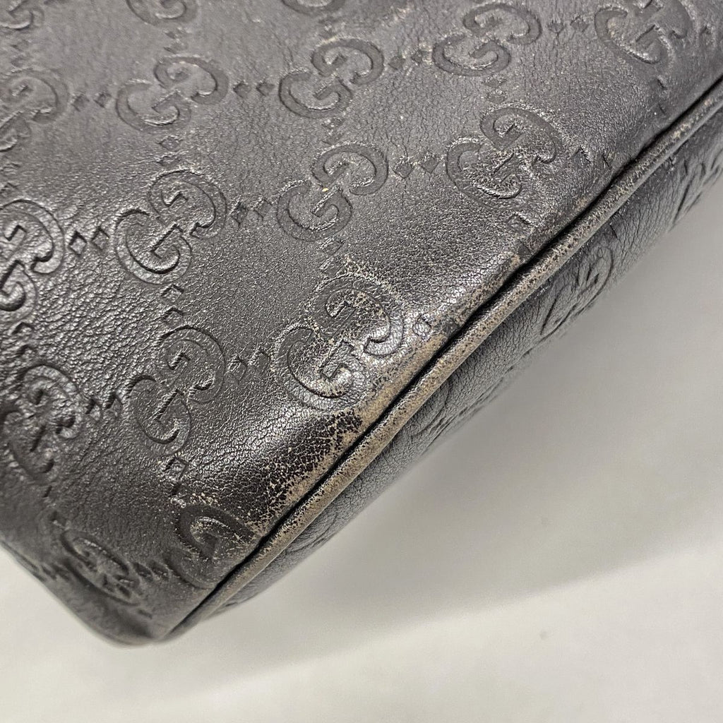 Gucci Handbag Guccissima Leather Dark Brown Silver 2-Way Bag — view 6