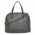 Gucci Handbag Guccissima Leather Dark Brown Silver 2-Way Bag