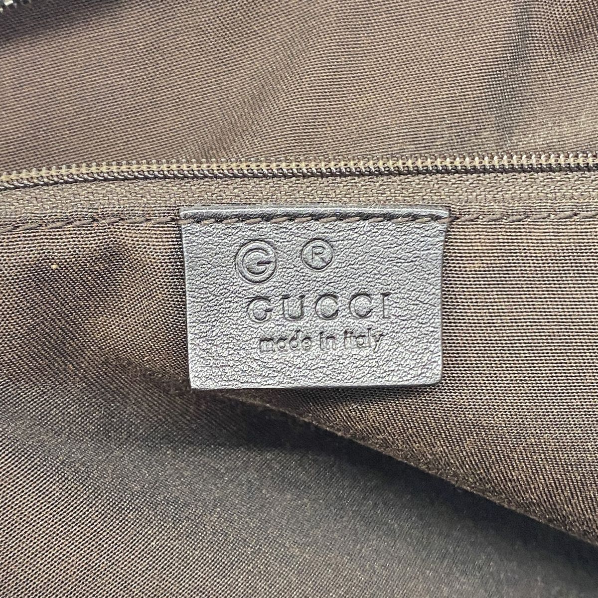 Gucci Handbag Guccissima Leather Dark Brown Silver 2-Way Bag — view 5