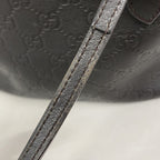 Gucci Handbag Guccissima Leather Dark Brown Silver 2-Way Bag — view 8