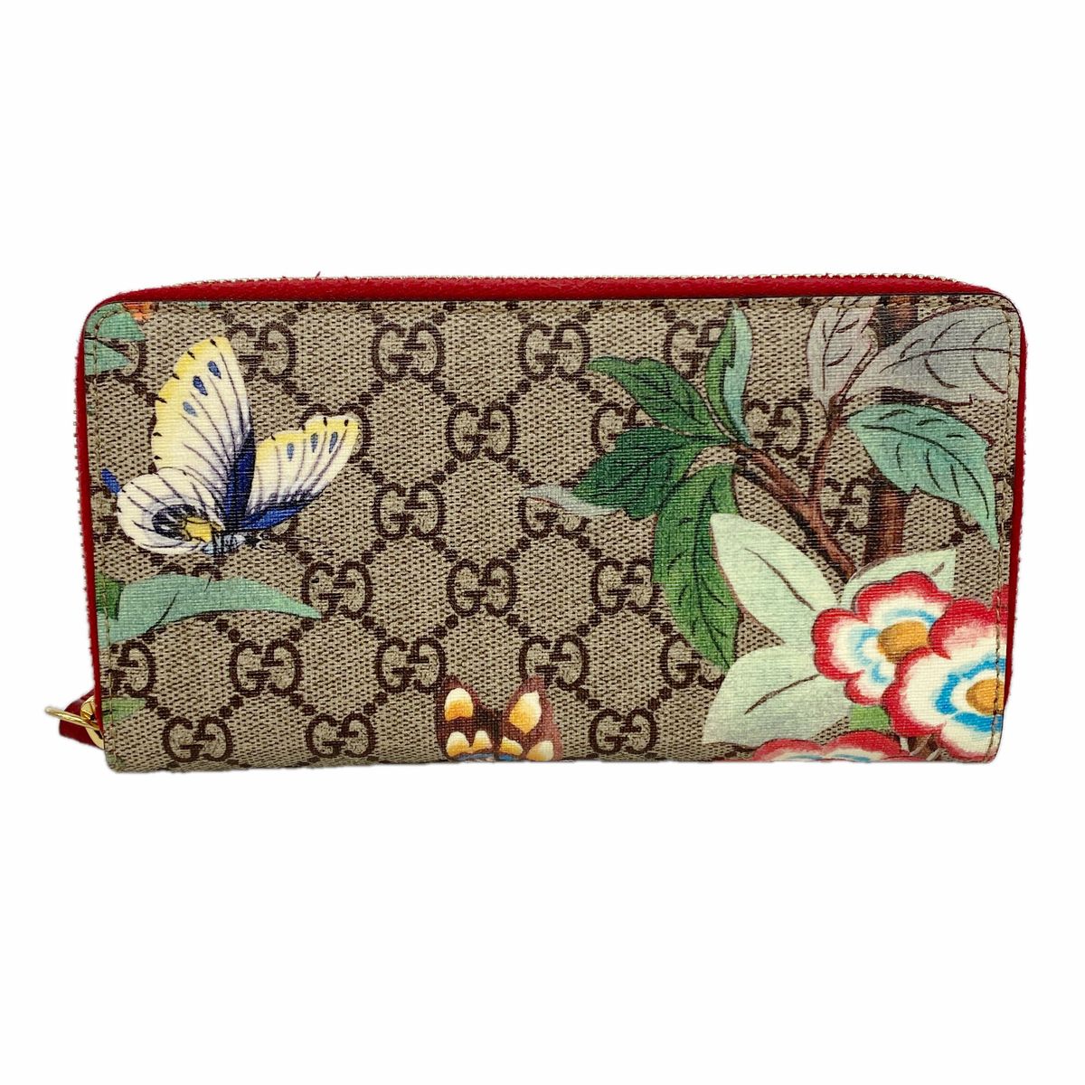 Gucci Wallet GG Supreme Brown Multicolor Gold