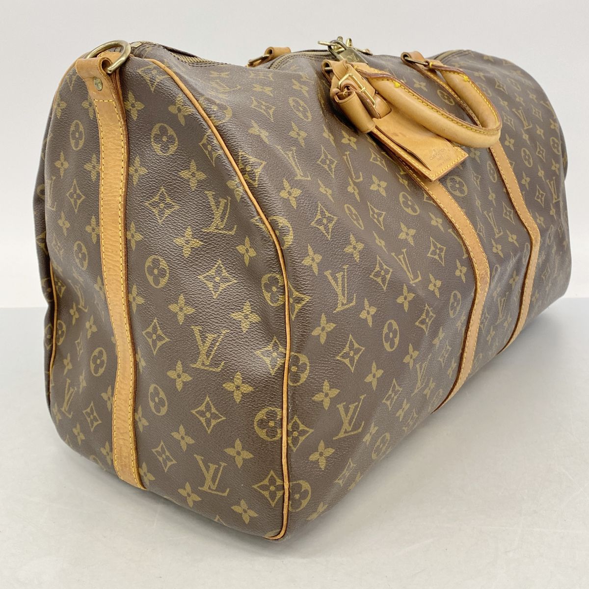 Louis Vuitton Boston Bag Monogram Keepall Bandouliere 55 Brown — view 2