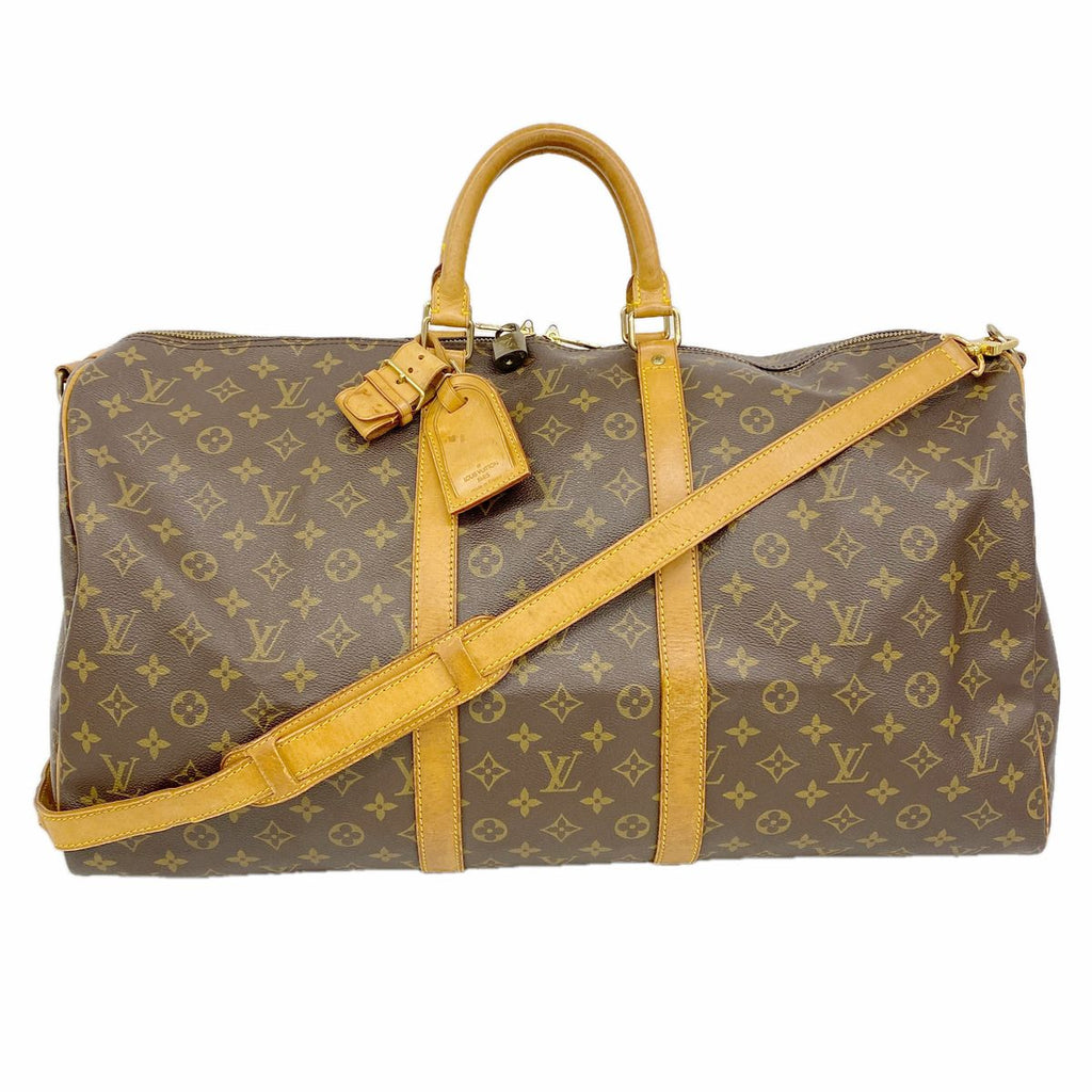 Louis Vuitton Boston Bag Monogram Keepall Bandouliere 55 Brown
