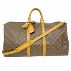 Louis Vuitton Boston Bag Monogram Keepall Bandouliere 55 Brown