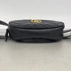Gucci Waist Bag GG Marmont Leather Black Gold — view 3
