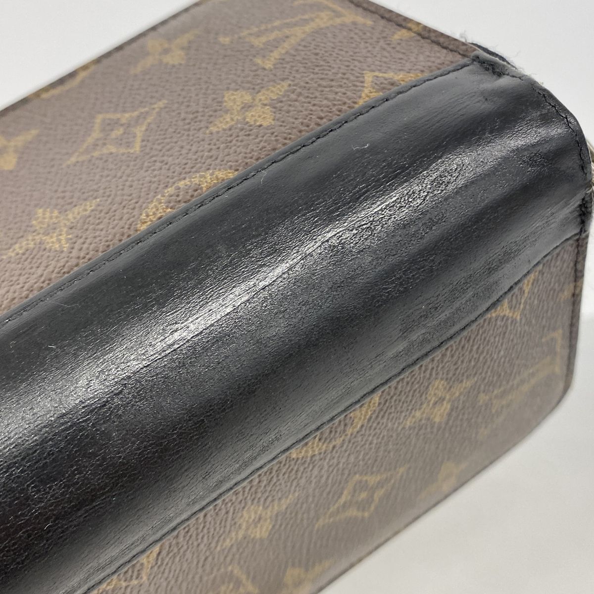 Louis Vuitton Wallet Monogram Macassar Zippy Vertical Brown Black — view 6