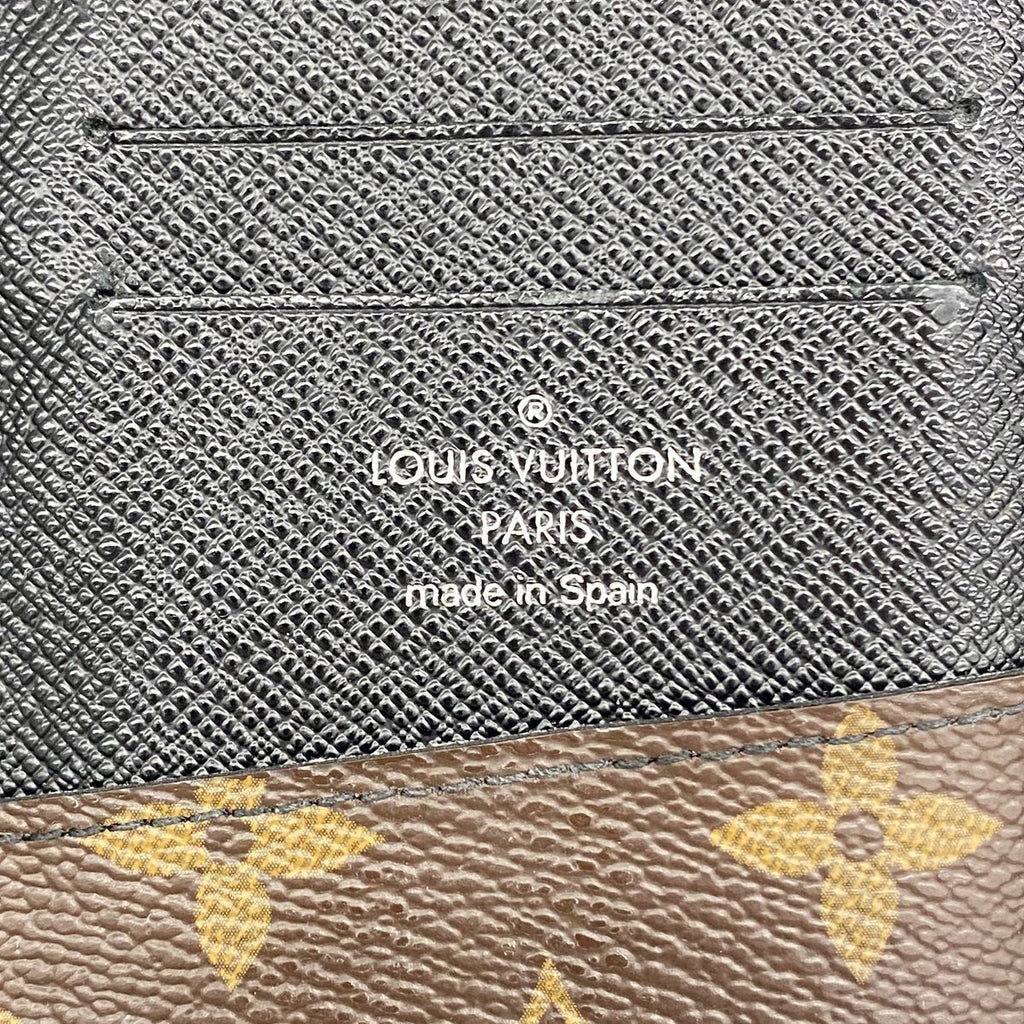 Louis Vuitton Wallet Monogram Macassar Zippy Vertical Brown Black — view 4