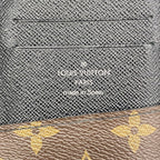 Louis Vuitton Wallet Monogram Macassar Zippy Vertical Brown Black — view 4