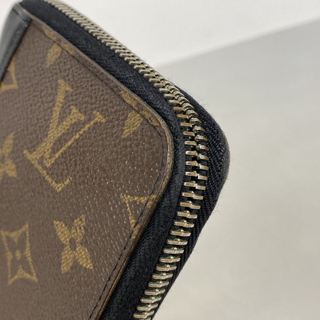 Louis Vuitton Wallet Monogram Macassar Zippy Vertical Brown Black — view 5