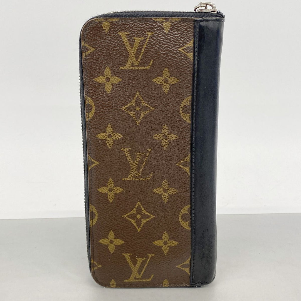 Louis Vuitton Wallet Monogram Macassar Zippy Vertical Brown Black — view 8