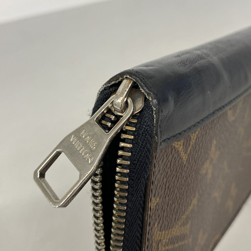 Louis Vuitton Wallet Monogram Macassar Zippy Vertical Brown Black — view 7