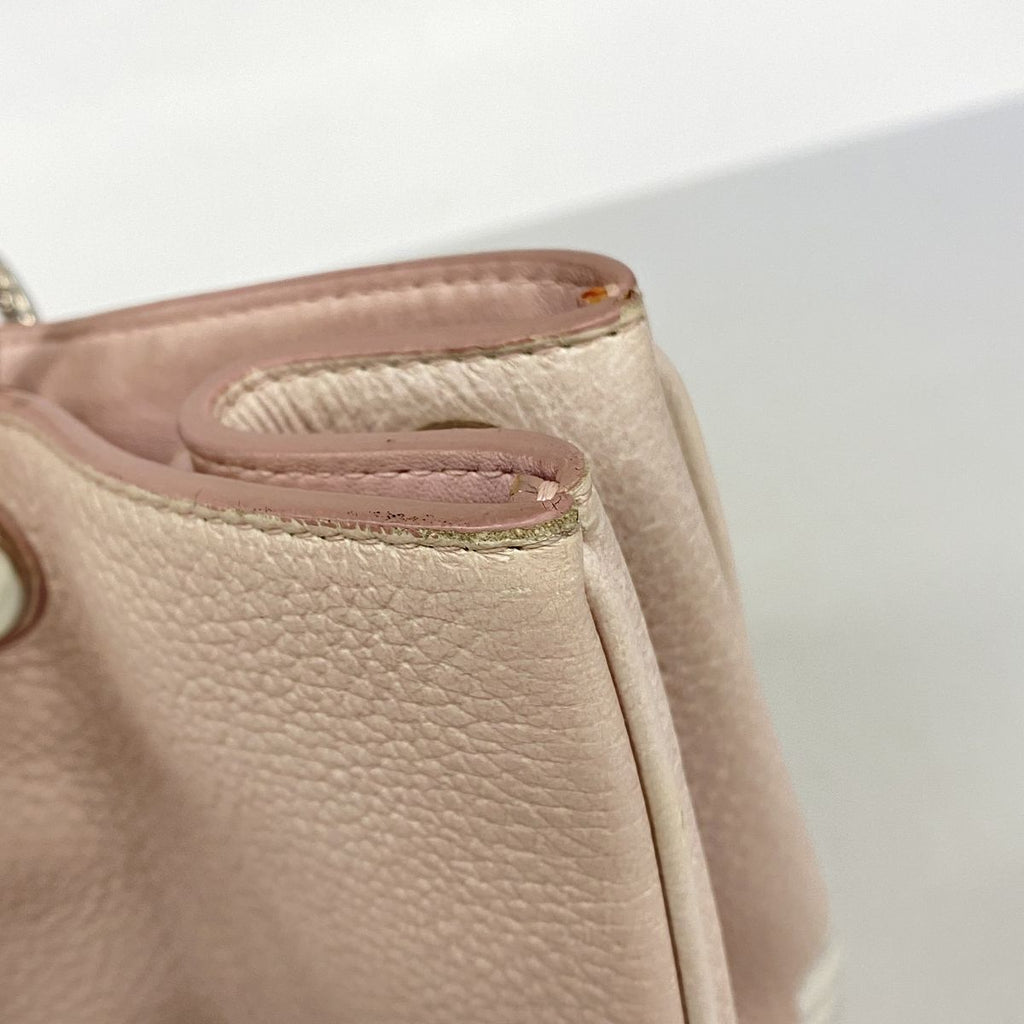 Dior Handbag Lady Diorissimo Leather Pink Gray Silver — view 7