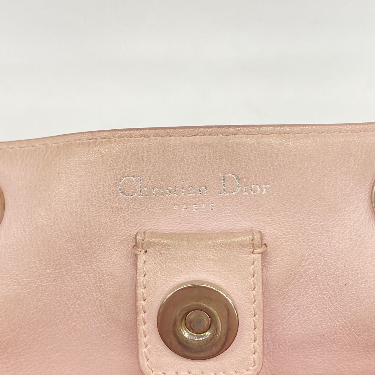 Dior Handbag Lady Diorissimo Leather Pink Gray Silver — view 5