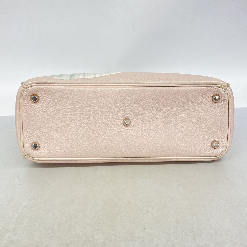 Dior Handbag Lady Diorissimo Leather Pink Gray Silver — view 3