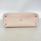 Dior Handbag Lady Diorissimo Leather Pink Gray Silver — view 3