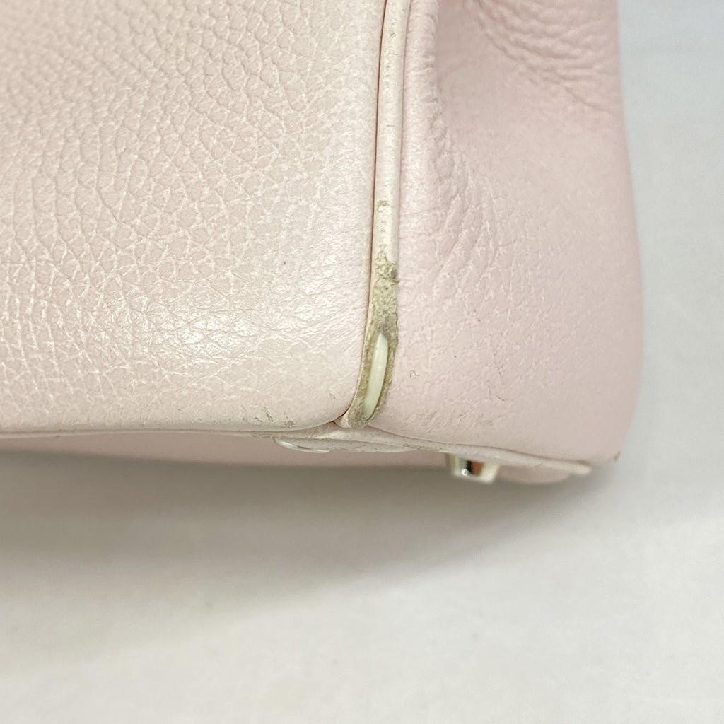 Dior Handbag Lady Diorissimo Leather Pink Gray Silver — view 6