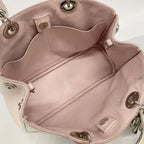 Dior Handbag Lady Diorissimo Leather Pink Gray Silver — view 4