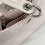 Dior Handbag Lady Diorissimo Leather Pink Gray Silver — view 8