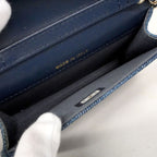 Chanel Waist Bag Quilted Denim Blue Champagne Gold — view 4